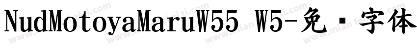 NudMotoyaMaruW55 W5字体转换
